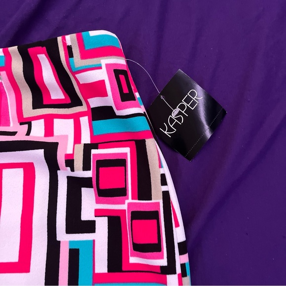 Kasper Midi Length Tutu Pink Multi Pencil skirt - Size 6 - Picture 2 of 10